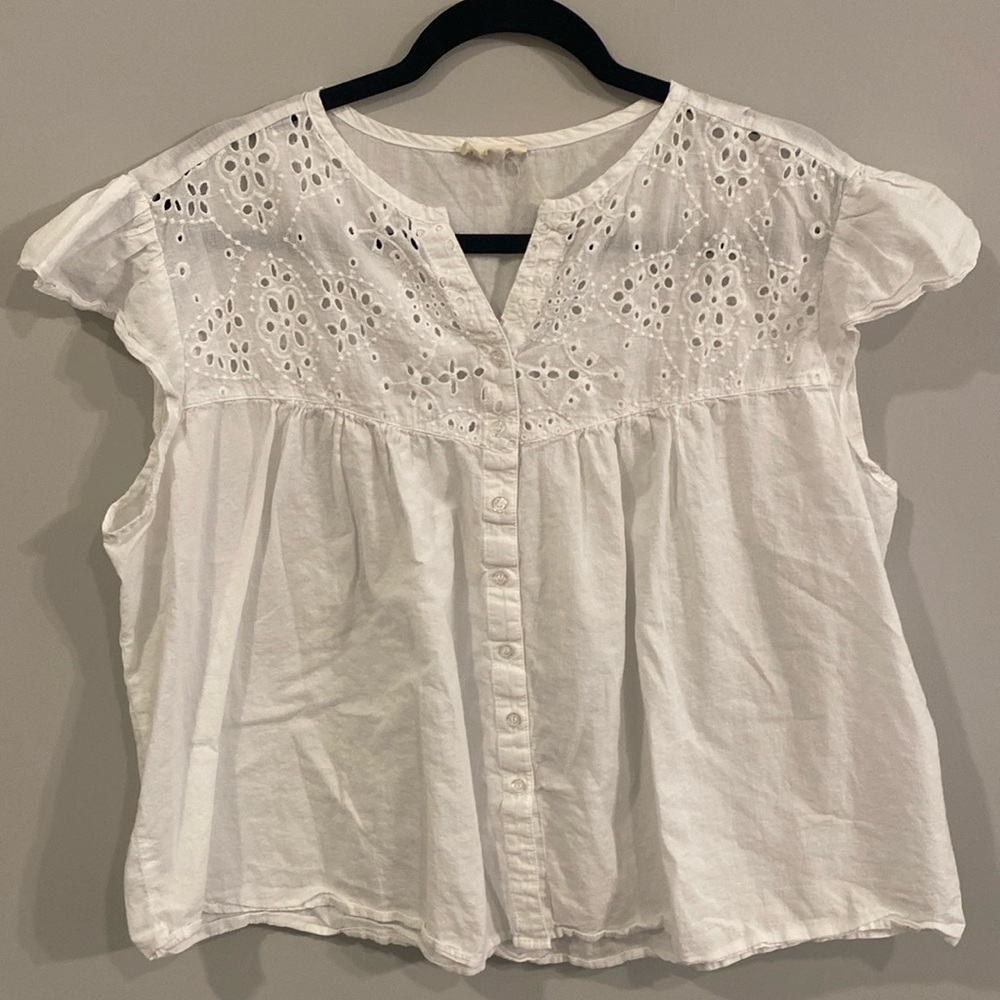 White Cap Sleeve Blouse